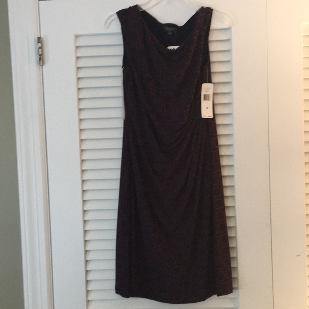 Price Reduced  Ralph Lauren Navy and Maroon Dress